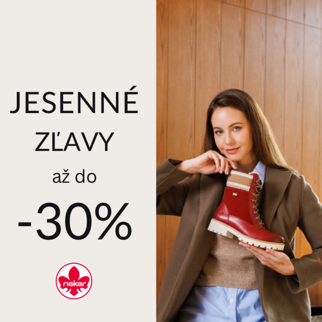 Jesenné zľavy na obuv Rieker: Až do -30%!