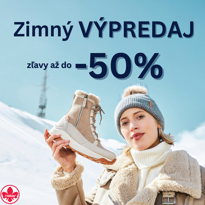 Zimný výpredaj Rieker: Zľavy až do -50 % na štýlovú obuv!